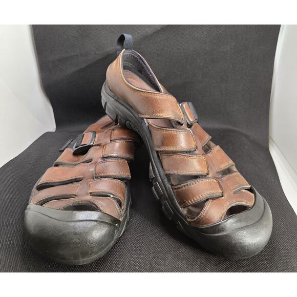 Keen Leather Sandals Mens Size 9 Brown Hiking Closed Toe Buckle Adjustable main image 6